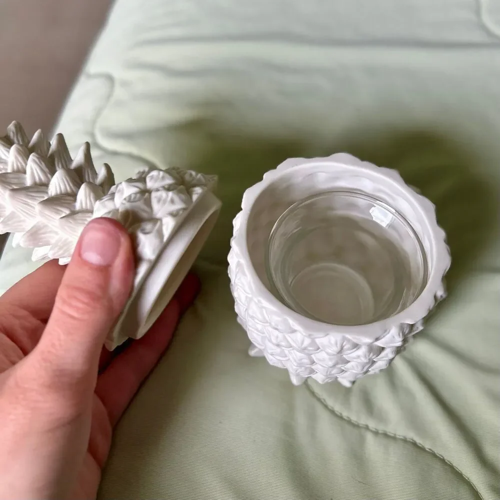 VTG White Pineapple Partylite Unique Tealight Candle Holder Accent Display - Picture 4 of 8